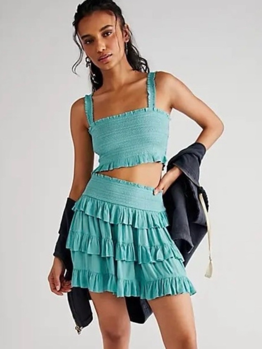 Free People Thalia skirt set Sz L